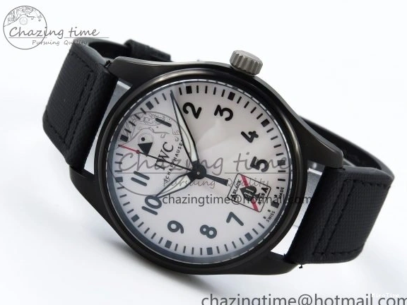 MIROTIME 0129 Pilot Black Ace BLSF 1:1 Best Edition White Lume Dial on Black Nylon Strap MIYOTA OnTrend 7021